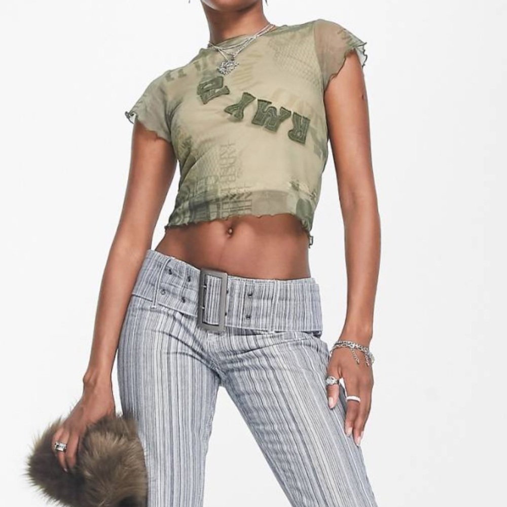 Jaded London mesh baby tee